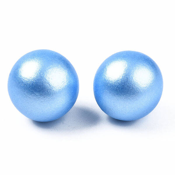 Painted Round Schima Wood Earrings for Girl Women
