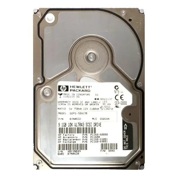 07N4622 IBM 9.1GB Ultra-160 SCSI 10000 3.5-inch 4MB Hard Drive
