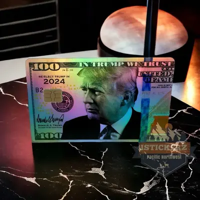 Credit Card Vinyl Skins Trump Card Holographic Decal