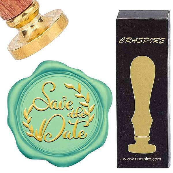 Brass Wax Seal Stamp with Wood Handle