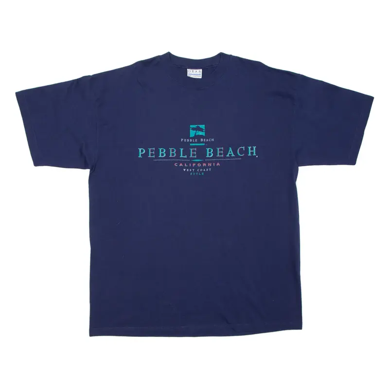 GEAR FOR WEAR Pebble Beach Mens T-Shirt Blue USA XL