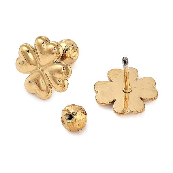 Ion Plating(IP) 304 Stainless Steel Stud Earrings for Women