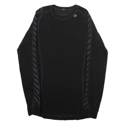 HELLY HANSEN Mens T-Shirt Black Long Sleeve Crew Neck M