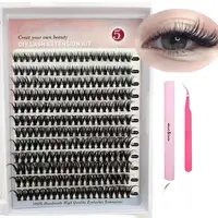 280pcs Individual Lashes DIY Lash Extension Eyelash Clusters 30D 40D 9-16mm D Curl Cluster Lashes Extensions Self Application...
