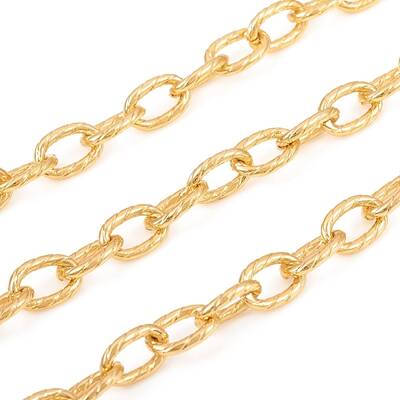 Textured Brass Cable Chain