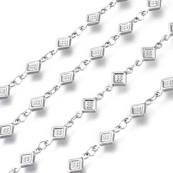 Tarnish Resistant 304 Stainless Steel Rhombus Link Chains