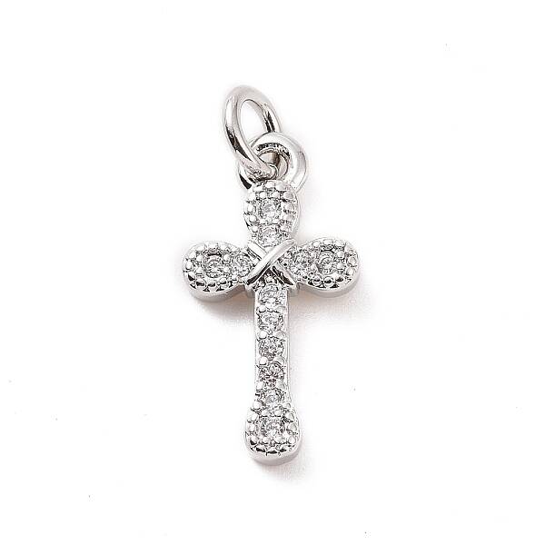 Brass Micro Pave Cubic Zirconia Pendants