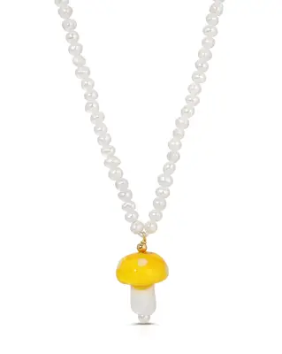 Cogumelo Necklace | Color: Yellow | Metal Color: Gold