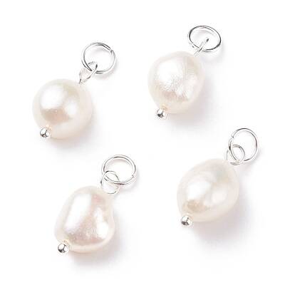 Grade B Natural Cultured Freshwater Pearl Charms