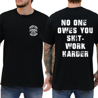 Work Harder Skull Shirt – Gritty Message for the Relentless Grinder, father's day gifts, Menswear Tops Streetwear Tshirt