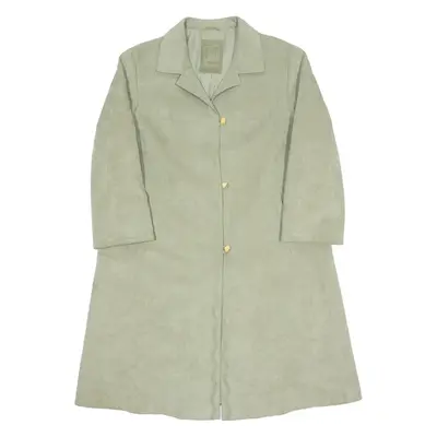 ALCANTARA Womens Overcoat Coat Beige 90s M