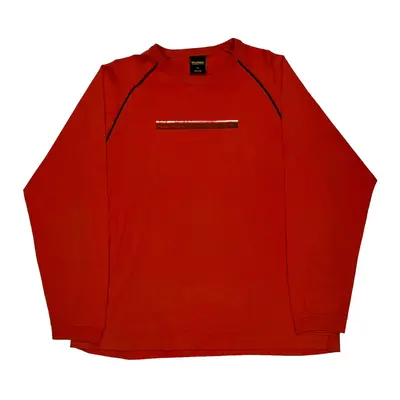 Nautica Long Sleeve T-Shirt - XL Orange Cotton
