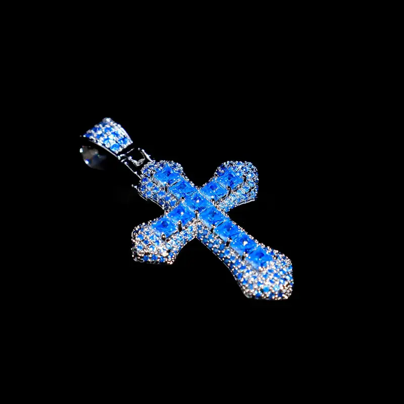 Premium Stainless Steel Cross Necklace Set of 2 - Unisex Zircon Decorative Cross Necklace Set for Everyday Wear Durable Titan...