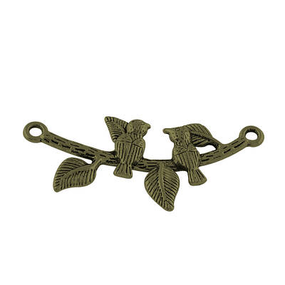 Bird & Branch Tibetan Style Alloy Pendants