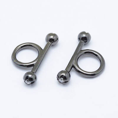 Brass Cubic Zirconia Toggle Clasps