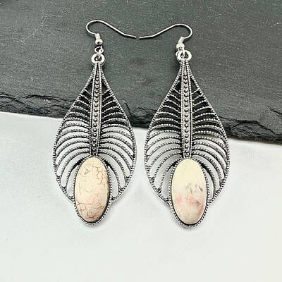 Synthetic Turquoise Dangle Earrings