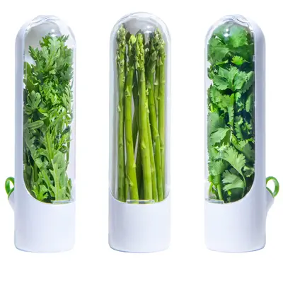 Kitchen Accessories Vegetable Fresh Keeping Bottle, 1/2 Counts Refrigerator Herb Storage Box, Multifunctional Kitchen Vegetab...