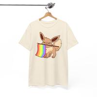 Eevee Rainbow Pride Flag Tee, Pride Eevee T-Shirt, Eevee LGBTQ+ Rainbow Shirt, Pokemon Fans, Pride Evolutions T-Shirt, LGBTQ+...