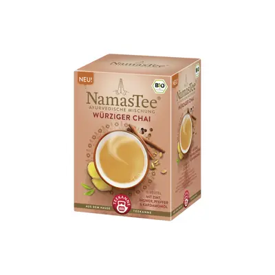 Teekanne NamasTee - Organic Spicy Chai Herbal Tea, 15 Double Chamber Tea Bags (30g)