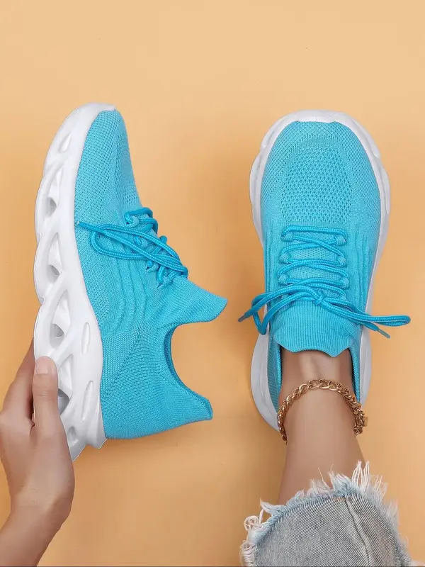 Women's Sporty Lace Up Low Top Minimalist Sneakers, Casual Comfortable Breathable Running Sports Shoes, All-match Non-slip Sn...