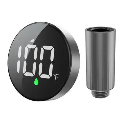 Longriver MX08 Shower Temperature Monitor for Shower Stalls, Heads & Systems | Hydro-Powered Sensor, Waterproof Adjustable Di...