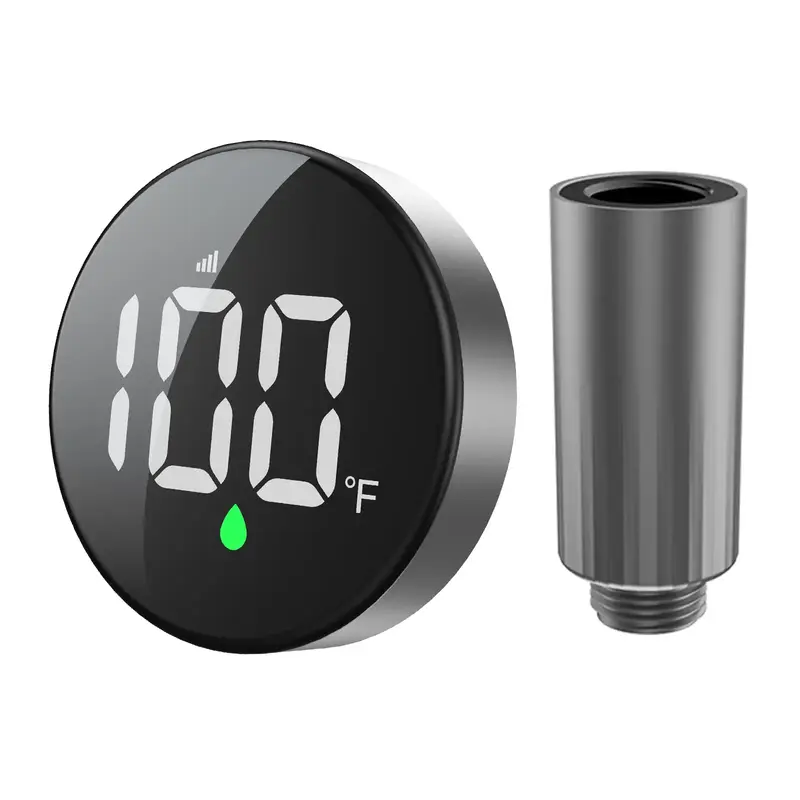 Longriver MX08 Shower Temperature Monitor for Shower Stalls, Heads & Systems | Hydro-Powered Sensor, Waterproof Adjustable Di...