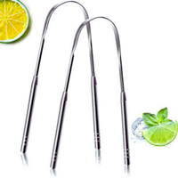 2 Pack Tongue Scraper & Tongue Cleaner - 100% Surgical 304 Stainless Steel for Adults & Kids, Professional Brush for Oral Car...