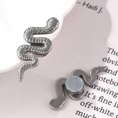304 Stainless Steel Snake Clip-on Earrings