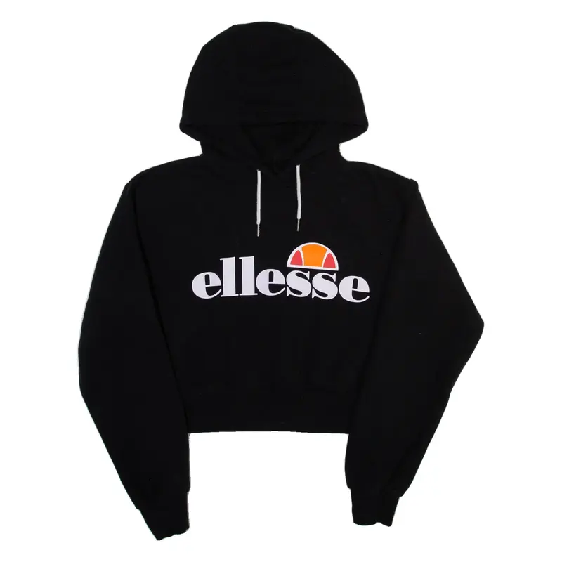 ELLESSE Womens Black Hoodie UK 10