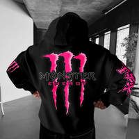 Monster Energy Fox Pink Print Hoodie, Sweatshirt, T-Shirt, Music Shirt, Casual Unisex Shirts, Menswear, Womenswear (Go up 1 t...