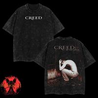 [$$$ROCKLIFE] Creed My Own Prison Washed T-Shirt, Double Printed Oversized Music Band Washed Tee, Rock Band Double Printed Wa...