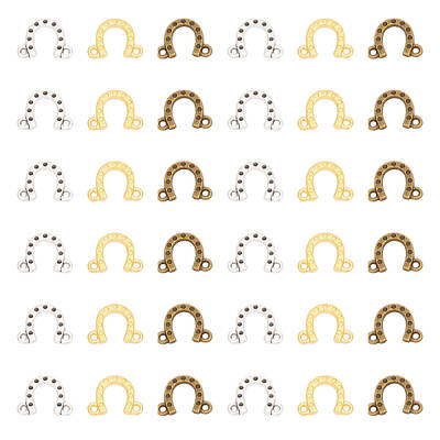 120Pcs 3 Colors Alloy Connerctor Charms