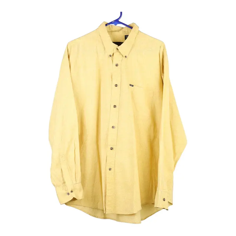 Izod Patterned Shirt - XL Yellow Cotton
