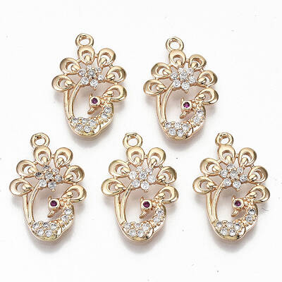 Brass Micro Pave Cubic Zirconia Pendants