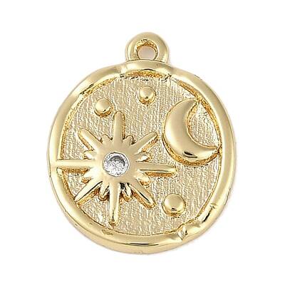 Brass Micro Pave Cubic Zirconia Pendants