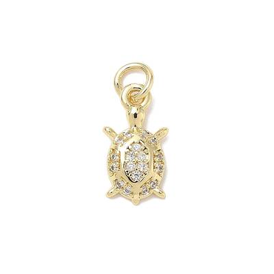 Brass Micro Pave Cubic Zirconia Charms