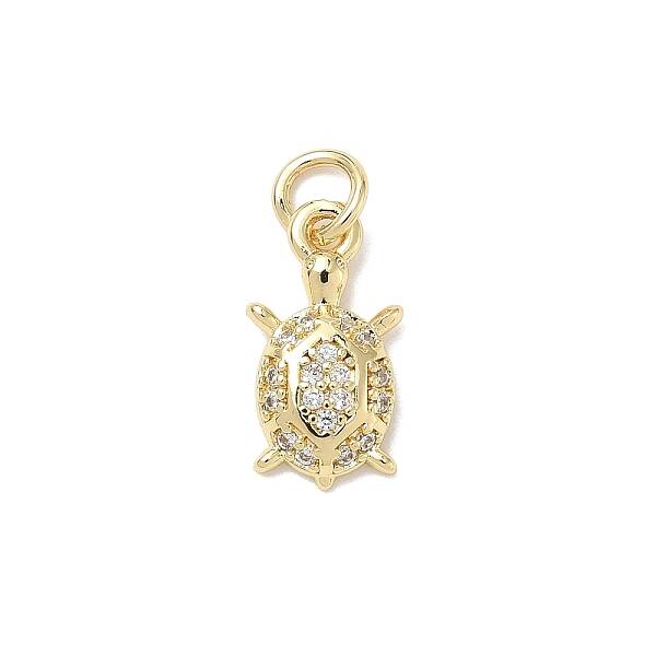 Brass Micro Pave Cubic Zirconia Charms