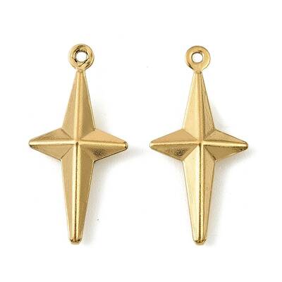 304 Stainless Steel Pendants. Star Charm