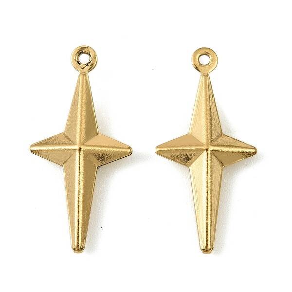 304 Stainless Steel Pendants. Star Charm