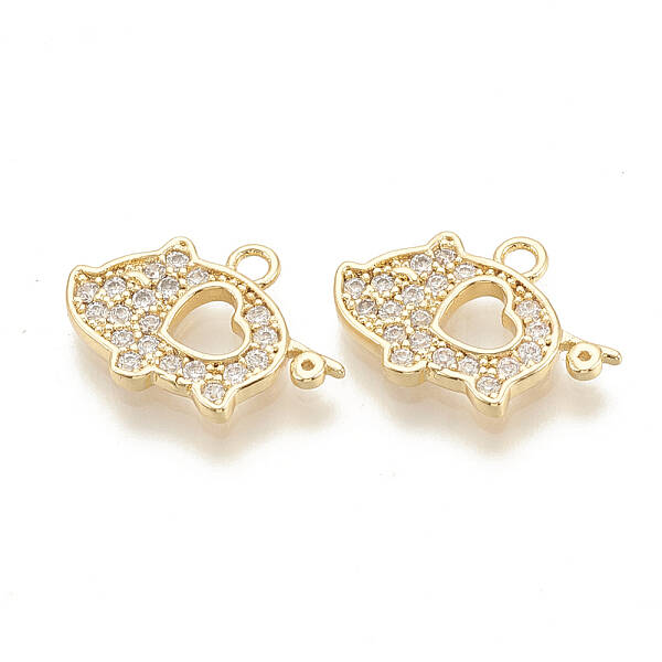 Brass Micro Pave Cubic Zirconia Pendants