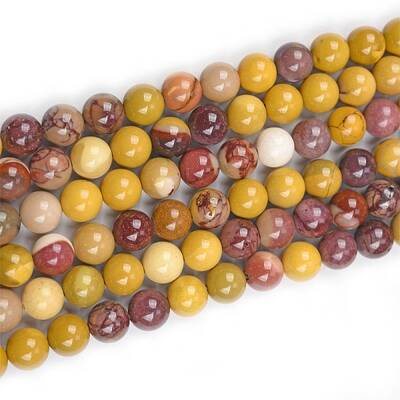 Natural Mookaite Round Beads Strands
