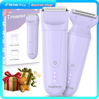 Flash Sale - Painless Bikini Trimmer for Women, Bazivve Rechargeable Body Hair Removal Shaver, IPX7 Waterproof, Cordless Trav...