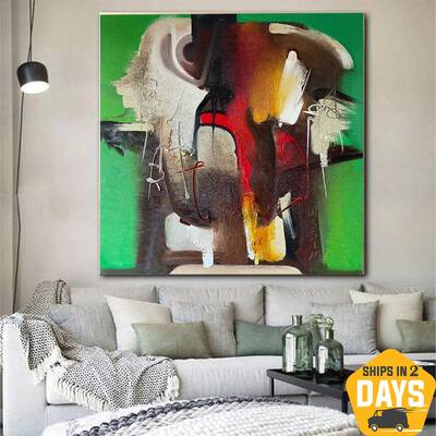 Colorful Oil Painting Minimalist Colorful Wall Art Abstract Painting on Canvas Modern Artwork for Home Decor | CONTEXT 39.4&q...