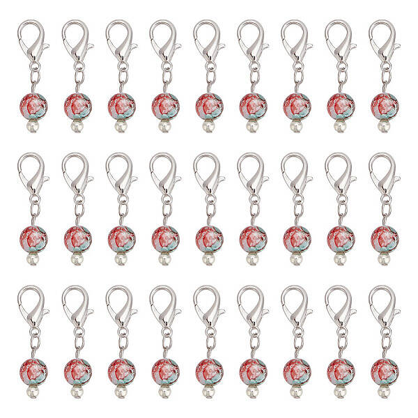 Opaque Spray Painted Glass Pendant Decorations