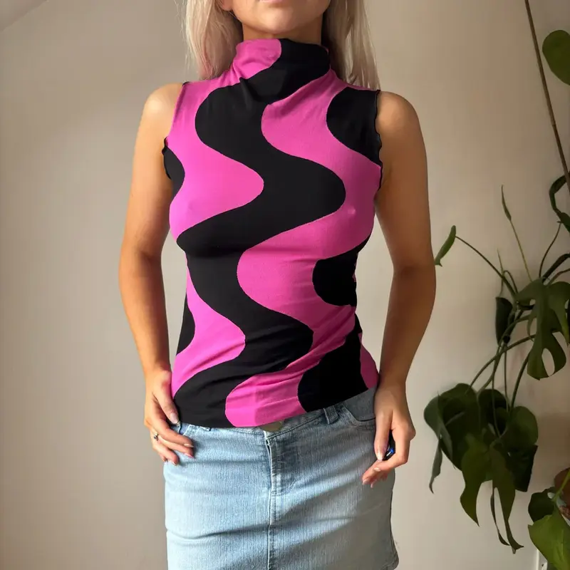 Unbranded Top - Small Pink Polyester Blend