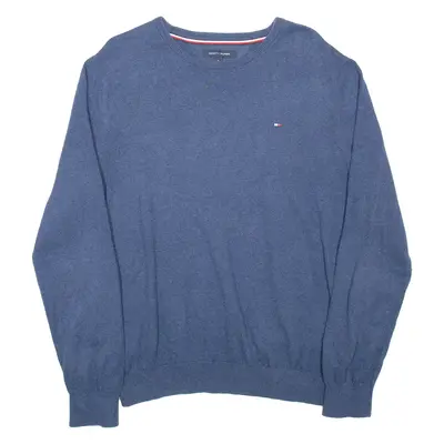 TOMMY HILFIGER Mens Jumper Blue Tight Knit M