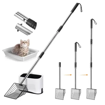 PETOCAT Metal Cat Litter Scoop with Holder, 43\