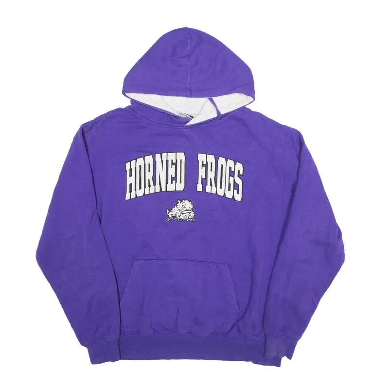 STADIUM ATHLETICS Horned Frogs USA Hoodie Purple Pullover Womens L