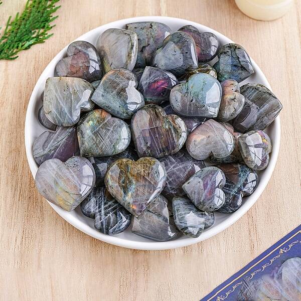 Natural Labradorite Palm Stones