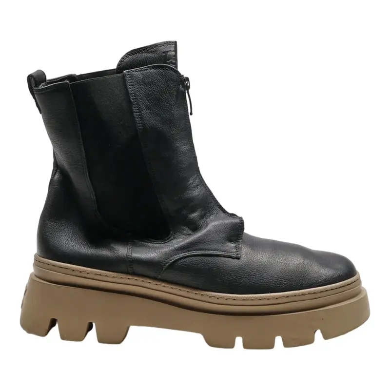PAUL GREEN Chelsea Boots Black Leather Womens UK 8.5